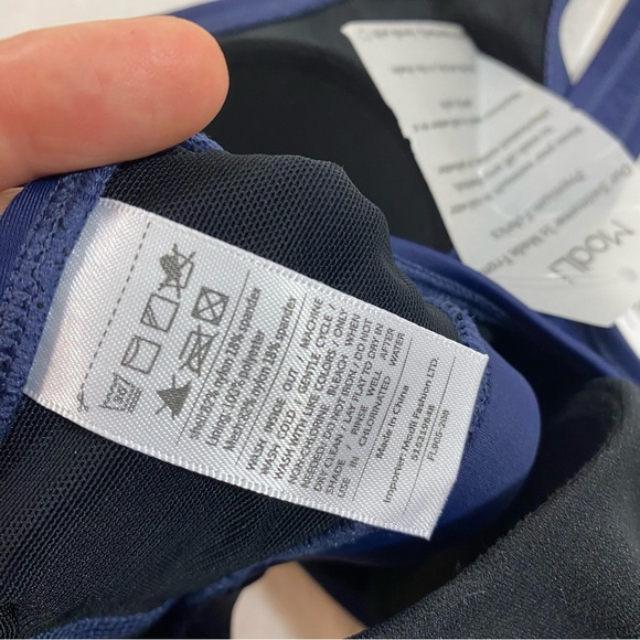 ModLy Swimsuit bikini Top woman’s Small Razorback top athletic top NWT Blue - Picture 4 of 6